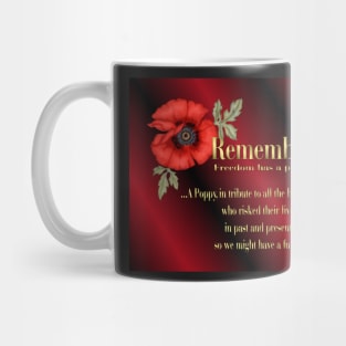 Remember Veterans Poppy Mug